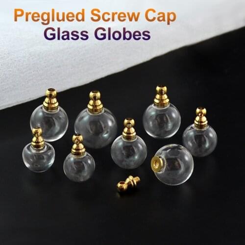 3PCS Hollow Fillable Glass Hair Locket Pendants Cremation Jewelry Keepsake Necklace For Ashes Charm Making