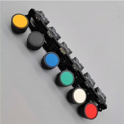 22mm Momentary Flat Push Button Switch XB2- EA31 EA42 ZB2-BE101C 102C NO/NC 10A Self Return Power Starter Switch Red Green