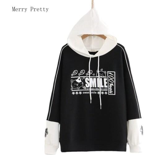 Harajuku Gothic Graphic Print Casual Hooded Sweatshirts Cotton Hoodies Women 2021 Summer Vintage Korean Ladies Hoodies Top