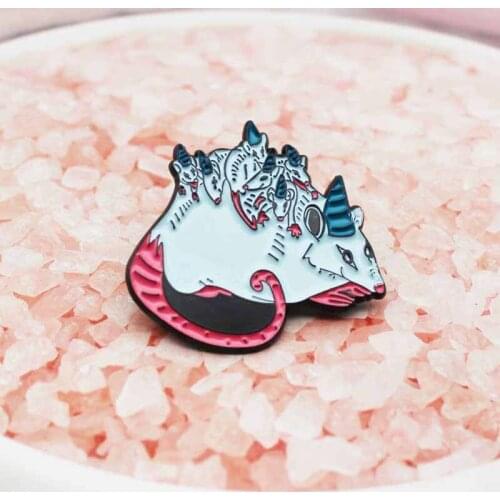 Rat grey mouse Hard Enamel Pin Badge fat Mouse Brooches Alloy Animal For Women Casual Party Brooch Pins Gifts