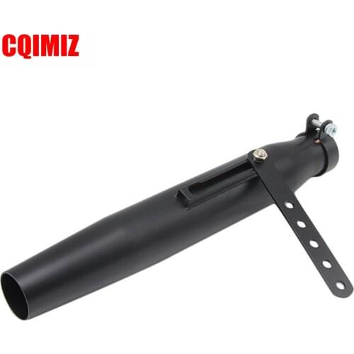 1 Piece Black Iron Motorcycle Exhaust Muffler Silencer Exhaust Pipe For Bobber Chopper Custom Bike