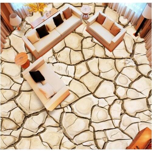 3d bathroom wallpaper waterproof 3D floor crack dry wallpaper for bathroom waterproof Home Decoration