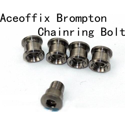 ACEOFFIX 5PCS Chainring Bolt Bicycle Chainwheel Screws Road MTB Bicycle Disc Screw for Crankset Bicycle Parts for Brompton