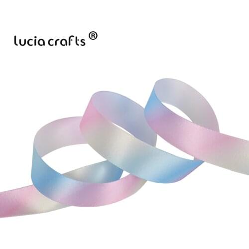 5yards/lot 10/25/38mm Gradient color Stain Ribbons Bow Maker Handcraft DIY Sewing Garment Wrapping Material S0613