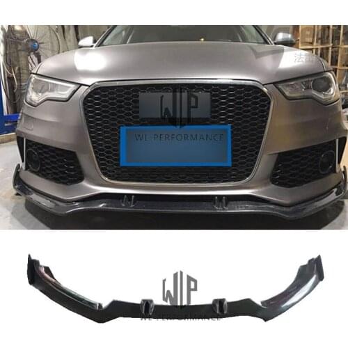 A6 RS6 High Quality Carbon Fiber Front Bumper Front Lip Splitter Car Body Kits For Audi A6 RS6 Car Styling 2012-2016