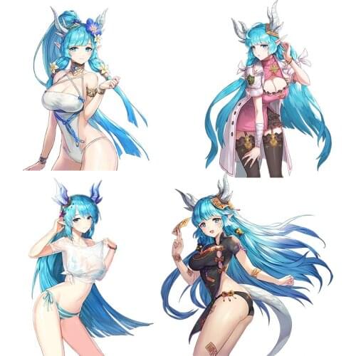 Three Ratels CDM352 Kings Raid Laias Anime sticker for bike motorcycle auto car laptop Waterproof Vinyl Decal wall stickers