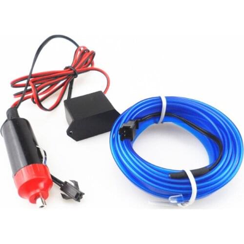 Car shape 3 meters car interior lights trim cold light 12v inverter for Audi BMW Mercedes-Benz Series-A B C E S G M ML GLK