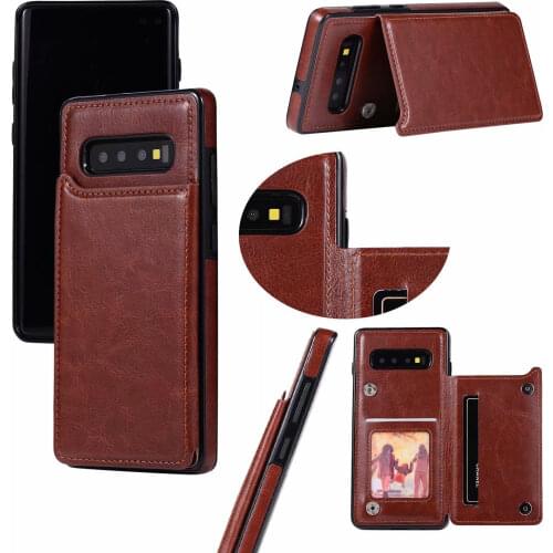 Wallet PU Leather Phone Case For Samsung Galaxy S10 S10Plus S8 S9 Note8 9 Flip Card Holder Pocket with random Lanyard Back Cover