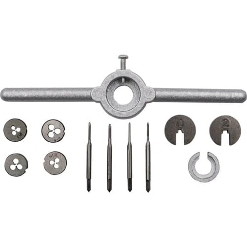 Drop Ship 1Set Mini HSS Metric Taps Dies Wrench Handle Kit M1-M1.6 Screw Thread Making New