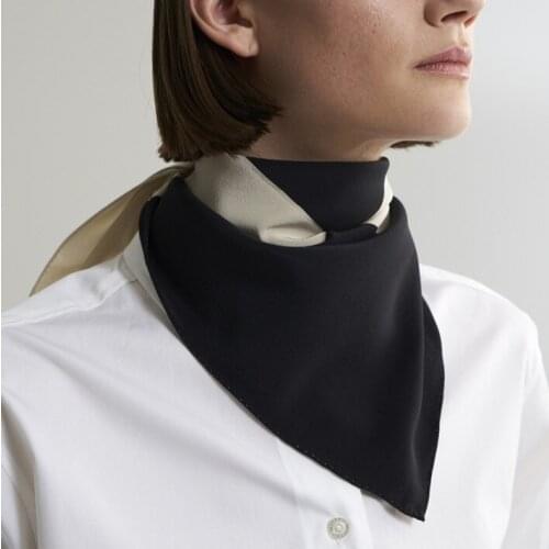 ElfStyle 57cm Silk Geometric Print Square Scarf - Women New Scarf