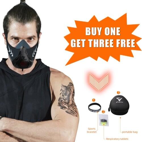 FDBRO MMA Cardio Workout 3.0 Running Resistance Elevation Endurance Mask for Fitness High Altitude Training Sports Mask
