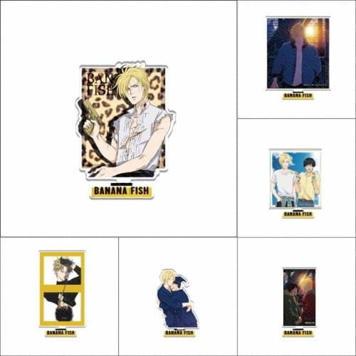 Hot Japan Anime Banana Fish Ash Lynx Okumura Eiji Cosplay New Style Acrylic Stand Figure Model Plate Base Desk Decor Xmas Gifts