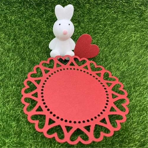 Round love border hand embossed DIY album scrapbook greeting card metal cutting mold