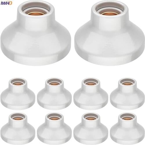 IWHD White Douille E27 Lamp Light Socket Base 110-220V Fitting Soquete E27 Lamp Holder For Light Bulb Portalampara