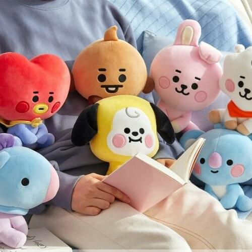 Korea Kpop Plush Toys Lovely Animal Atuffed Doll Kawaii Anime Stuffed Toy Dog Rabbit Plush Gift For Girl Baby Sitting Dolls 20CM