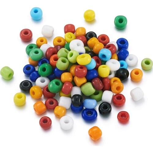 50g 4mm 6/0 Opaque Colors Round Glass Seed Spacer Beads For Handmade Jewelry Making about 495pcs