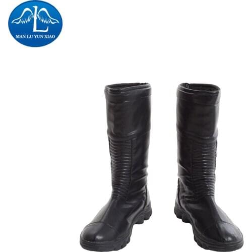 MANLUYUNXIAO New Inhumans Black Bolt Boots Halloween Carnival Cosplay Boot For Adult