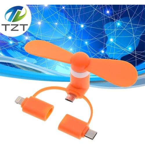 Mini USB Fan 3 in 1 USB Gadget Portable For Android OTG Micro Type-c For iPhone 5 6S 7 Plus 8 X XS Electronic Smart Gadgets