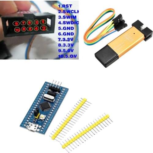 STM32F103C8T6 STM32 Minimum System Development Board JLink V2 Mini STM8 Downloader Module DIY Kit