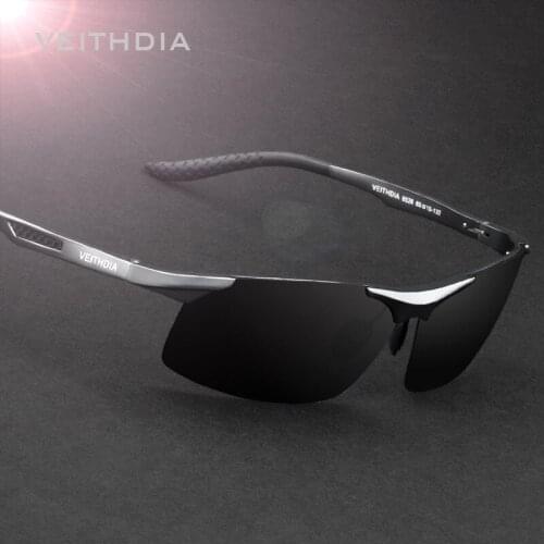 2019 VEITHDIA Polarized Vintage Male Men Sunglasses Aluminum Magnesium Sun glasses Mirror Eyewear gafas oculos de sol 6526