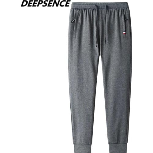2021 Men Spring Autumn Casual Pants Cropped Trousers Men Fashion Sweatpants 95% Cotton Elastic Loose Fit Sports Pants Men 5XL