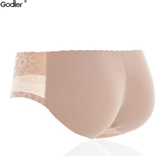 Lady Low Waist Sexy Padding Panties Bum Padded Butt Lifter Enhancer Hip Push Up Panties Underwear Seamles Panties Buttocks S-XL