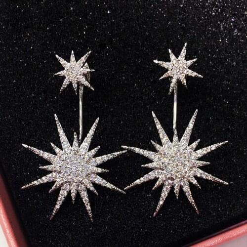 DOKOL New Fashion Women Earrings Inlay Tiny AAA+ CZ Stone Dangle Asterism Shape Earring for Party boucle d'oreille DKE0126