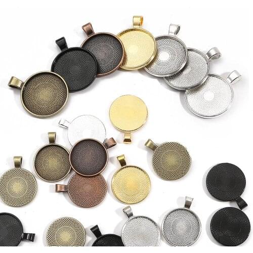 10pcs 27x36mm Glass Cabochon Settings Jewelry Accessories Blank Cameo Base Trays Bezels Jewelry Fit DIY Fashion Jewelry Making