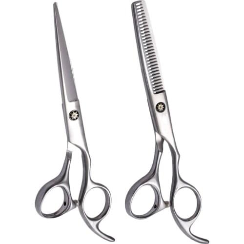 6 Inch Matte Japanese Stainless Steel Thinning Cutting Barber Hair Scissors