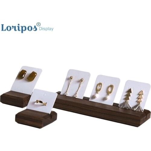 Simple Fashion Ins Style Jewelry Props Ear Nails Display Rack Wooden Earrings Hanging Rack Table Earring Organizer Dish Pallet