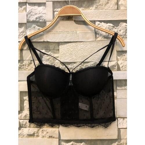 Sexy New Fashion Vest Summer Spell Outside Wearing Lace Perspective Night Club Womens Clothing Bustier Crop Tops