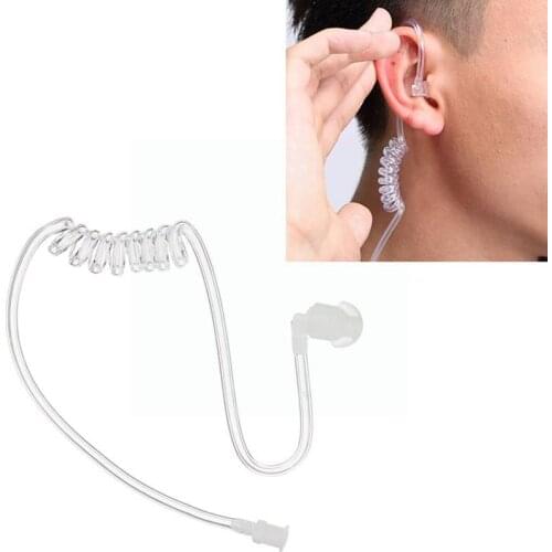 Replaceable Soft Ear Tip Transparent Coil Acoustic For Radio Catheter Replacement Headset Single Tube Ear Earpiece Air Earp V5X3
