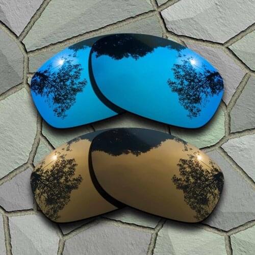 Sky Blue&Bronze Copper Sunglasses Polarized Replacement Lenses for Oakley Pit Bull