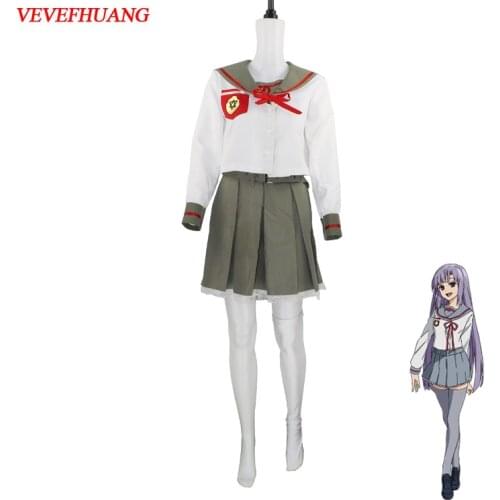 VEVEFHUANG Seraph of the End Owari no Serafu Mahiru Hiiragi Cosplay Costume Sailor Suit Full Set With Socks