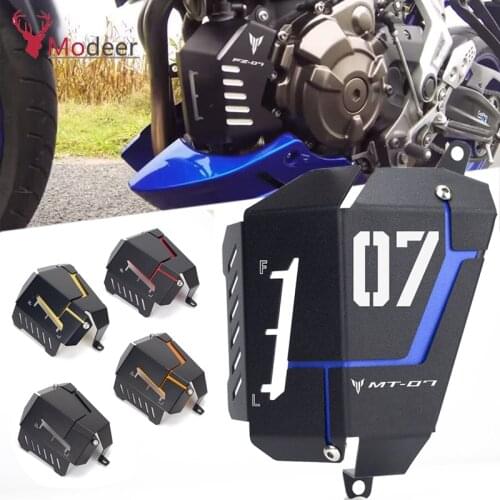 MT07 FZ07 Coolant Recovery Tank Shielding Cover For Yamaha MT-07 FZ-07 MT 07 FZ 07 2014 2015 2016 2017 2018 2019 Guard Radiator