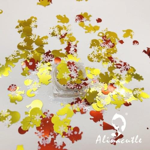 15g Christmas Santa Sequins Paillette Sewing Garment Accessories,Clothing accessories,DIY Sequins scrapbooking shakes