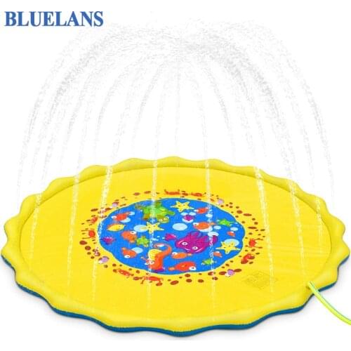 170cm Outdoor Lawn Beach Sea Animal Inflatable Water Spray Kids Sprinkler Play Pad Mat Water Games Beach Mat Summer Cushion Toy