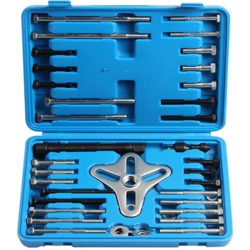 46Pcs Harmonic Balancer Kit Gear Puller Steering Wheel Crankshaft Pulley Yoke Harmonic Balance Kit