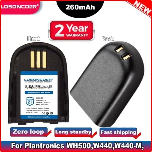 260mAh Battery for Plantronics Savi WH500,W440,W440-M,W740,W740-M,W745,84598-01,82742-01,V4240T WH500A For Microsoft Lync 2010