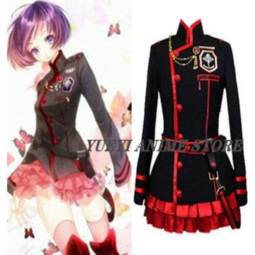 Anime D.Gray-man Cosplay Costumes Lenalee Lee Cosplay Costume Black Uniforms Halloween Carnival Party Game Women Cosplay Costume