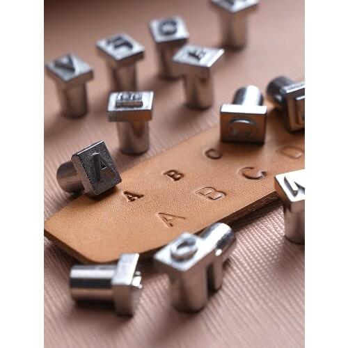 Leather carving seal tool mold is only suitable for vegetable tanned leather with letter punch and digital punch 4/6mm