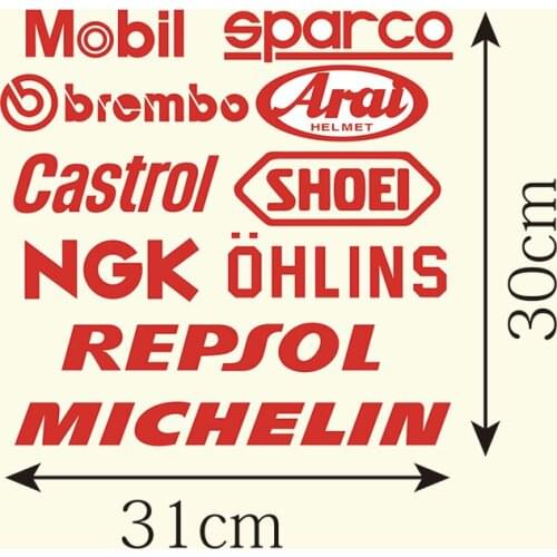 Cool Racing Car Sponsor Decal Pack , Car Sponsors Logo Sport Sticker Emblem Decal for car , JDM Car Sponsor Mongram