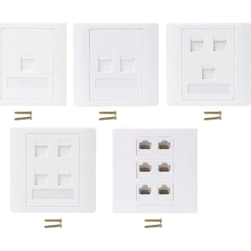 86 Type Computer Socket Panel CAT5E Network Module RJ45 Cable Interface Outlet