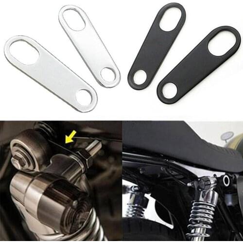 2Pcs/set Motorcycle Accessories Turn Signal Light Mount Brackets Fork Ear Clamps for Cafe Racer Chopper Bobber Black