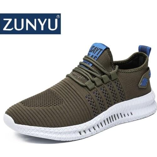 ZUNYU 2020 New Fashion Sneakers Lightweight Men Casual Shoes Breathable Male Footwear Lace Up Walking Shoe Size 38-48