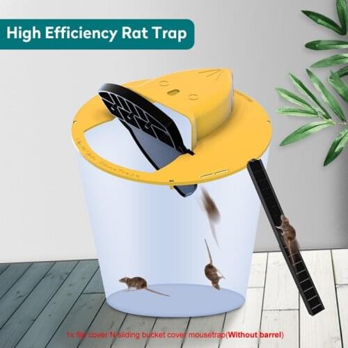 Flip N Slide Bucket Lid Mouse Trap Automatically Resets Mousetrap Humane or Lethal Rat Trap Outdoor Indoor Rat Catcher