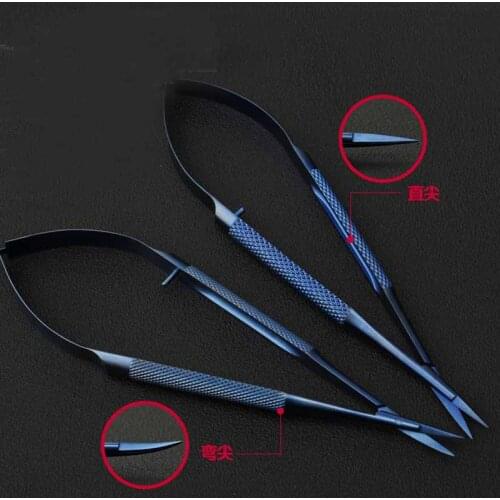 Microscopic Instruments 8.5 cm Micro Scissors Inner Barrier Cut Quality Titanium Alloy Scissors Hand Membranous Envelo