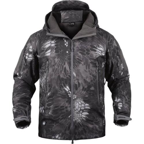 Outdoor Waterproof Shark Skin Fleece Coat Men Tactical 5XL Soft Shell Windproof Camping Climbing Hunting Fishing Hiking Jackets