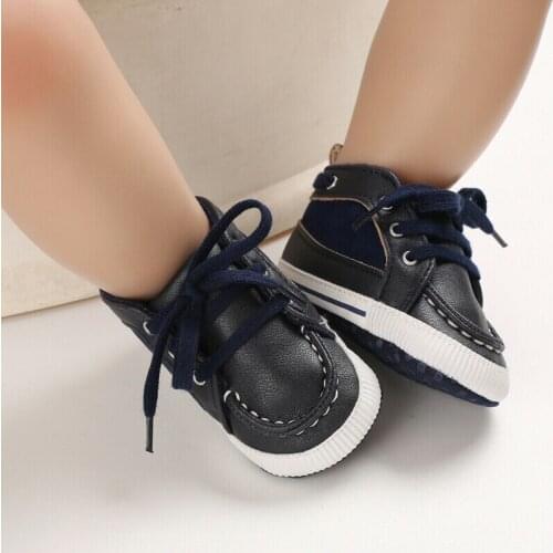 Baby Newborn Soft Crib Sole Leather Shoes Girl Boy Kid Casual Prewalker Shoes Spring Autumn Baby Tie shoes New First Walkers