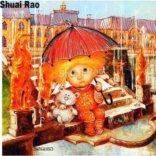 Diamond embroidery kits cartoon Russia angels diamond art painting full 5d diy diamond mosaic full round square drill cute child